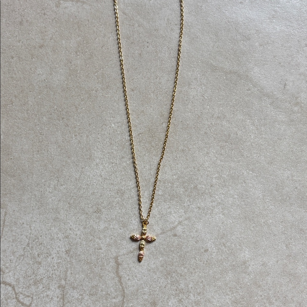 Gold Cross Pendant Necklace - Women Jewelry